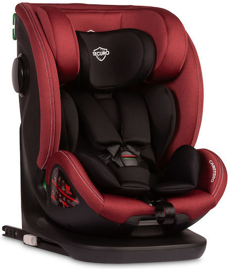 Caretero Securo Καθισματάκι Αυτοκινήτου i-Size με Isofix Βουργουνδί 15-36 kg