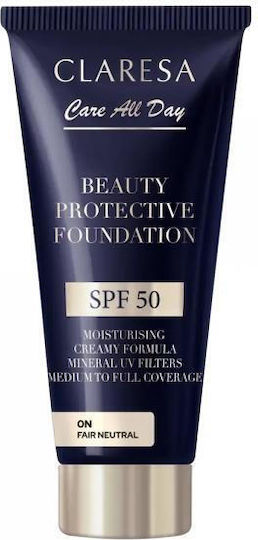 Claresa Fond De Ten Lichid De Protecție Beauty SPF50 Nuanta Fair Neutral 30ml
