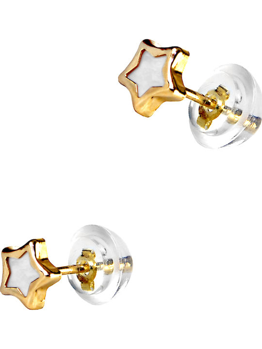 Senzio Belibasakis Kids Earrings Studs Stars from Gold 9K