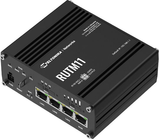 Teltonika RUTM11 v3 Ασύρματο 4G Router Wi‑Fi 5 με 3 Θύρες Gigabit
