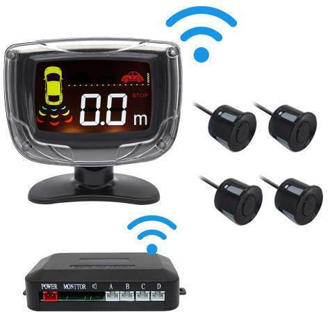 Car Parking System with Screen and 4 Sensors 22mm in Black Color