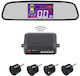 Car Parking System Mirror with Screen and 4 Sensors 22mm in Black Color