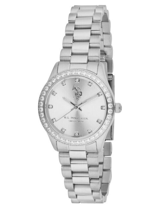 U.S. Polo Assn. Women's Watch 30mm Battery with Silver Stainless Steel Bracelet