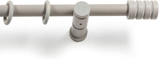 Корниз Ø28mm единичен 200cm накрайници Grace Rome сив 62205 200cm