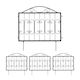 Set decorativ de grădină, 4 piese, Relaxdays, țăruși de pământ, fier, 60 x 60 x 1,5 cm, negru