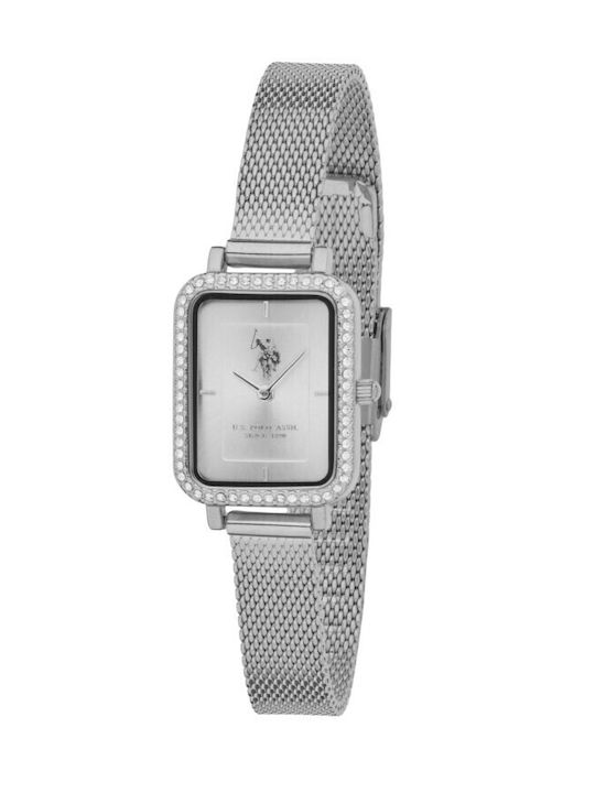 U.S. Polo Assn. Womens Watch 32mm Battery With Silver Steel Bracelet