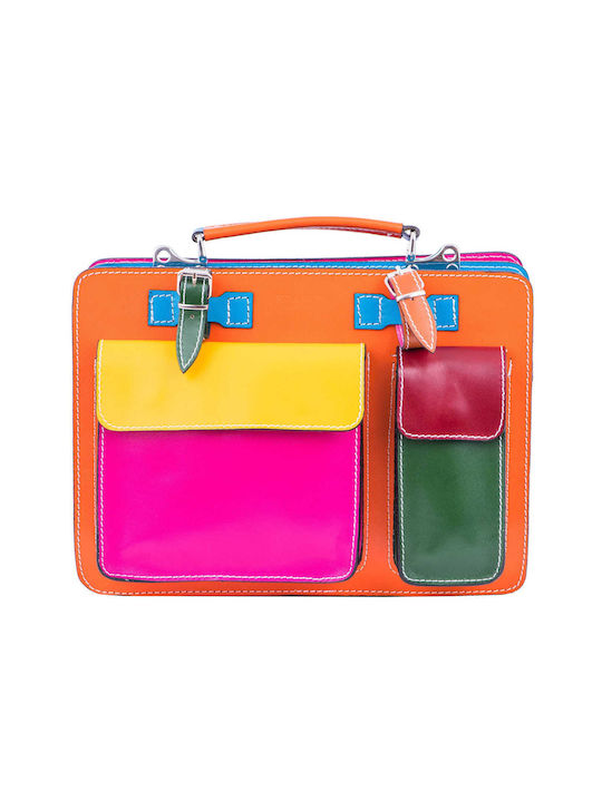Leder Damentasche Handtasche Orange