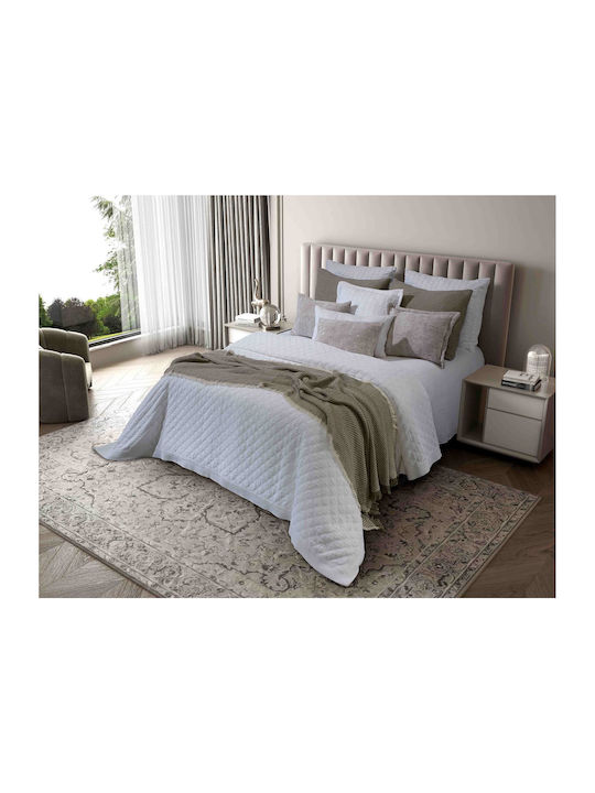 Liolios Home Samtige Übergröße Decke 230x260cm Linen