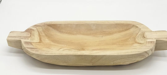 Platou cu mânere din lemn 51x21cm