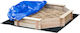 Outsunny Sandbox made of Wood 139.5x139.5x21.5cm. Beige