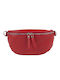 Leather Waist Bag Burgundy