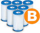 Set mit 6 Filtern für Poolpumpe Typ B Intex
