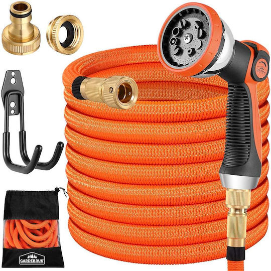 Garden Hose Gardebruk Orange 30m Flexible 10 Functions