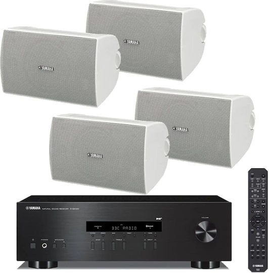 Yamaha Ηχοσύστημα 4.0 R-S202D B H00BU00062 με Digital Media Player και Bluetooth Μαύρο