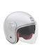 Nox Heritage Pearl White Motorcycle Helmet Jet ECE 22.06 with Sunvisor