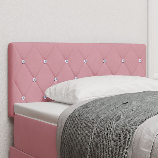 vidaXL Fabric Bed Headboard Pink 100x88cm
