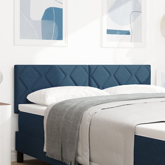 vidaXL Kopfstütze Für Betten Hölzernes Blau 144x88cm
