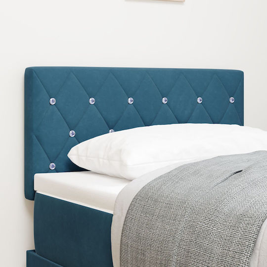 vidaXL Fabric Bed Headboard Dark Blue 80x88cm