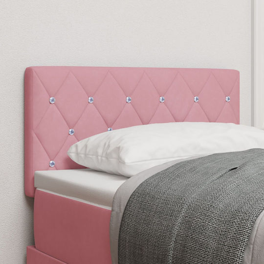 vidaXL Stoff Kopfstütze für Bett Rosa 80x88cm