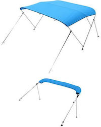 Vevor 3 Bow Boat Bimini 72" L x 79"-84" W x 46" H Canopy Pacific Blue