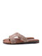 Women's Flat Sandals in Gold Color