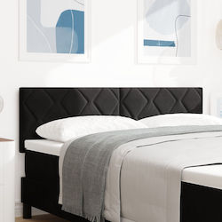 vidaXL Fabric Bed Headboard Black 160x88cm