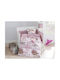 Homeline Baby Sheets Set Crib Cotton Pink 100x150cm 3pcs