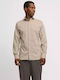 Langärmlig Baumwolle Hemd Beige