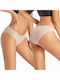 Damen-Slip Menstruell Nahtlos Beige