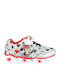 Kinder Sneakers mit Klettverschluss & Lichtern Silber