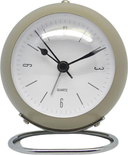 Ankor Silent Tabletop Clock Metal with Alarm Clock Brown 844555