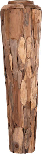Homemarkt Decorative Floor Vase Zemli Hm18299 Recycled Teak Pieces Natural Φ43x152cm