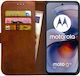 Rosso Wallet Δερματίνης / Σιλικόνης Καφέ (Moto G55)