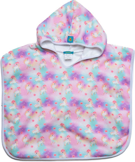 Baby Poncho Bathrobe Unicorns S5-224-050 Printed