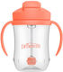 Dr. Brown's Baby Cup with Handles and Straw made of Plastic Orange 270ml for 6m+m+