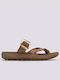 Fantasy Constantia Leather Women's Flat Sandals Cappucino