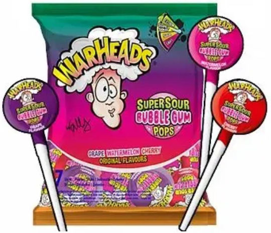 Warheads Суперкисели Дъвчащи Лолипопи Грозде Диня и Череша 7x15гр