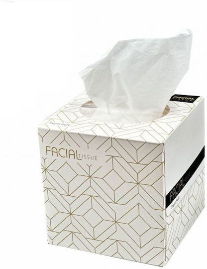 Box Cube Taschentücher 2-lagig Weiße Gesichtstücher 80 Stück Finezza Ro-chu-31 00011894