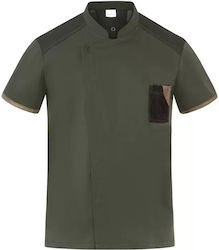 Giblor's Mantel Koch Khaki mit Kurzärmelig