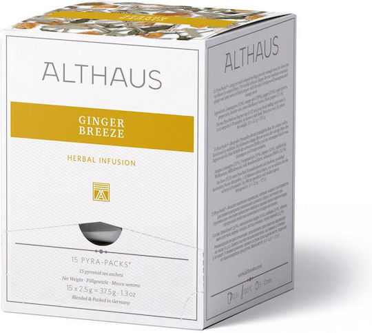 Althaus Tea Ginger Breeze Herbal Infusion Pyramids 15τμχ
