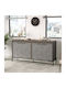 Μπουφές από Ξύλο & Μέταλλο Anthracite-brown 184x44.5x91.6cm