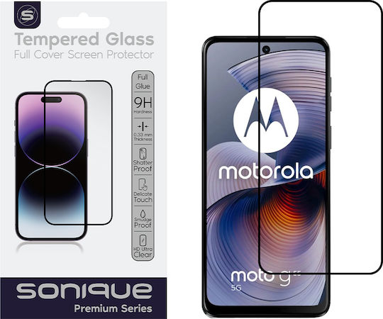 Sonique 2.5D 0.33mm Full Glue Tempered Glass Black (Moto G55)