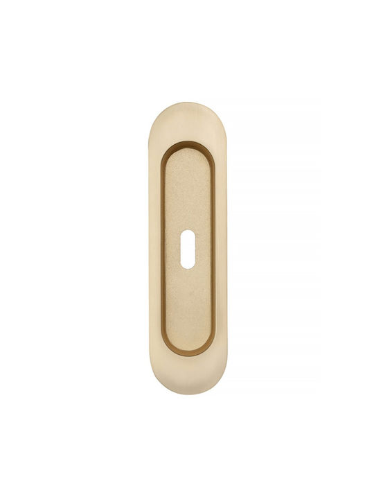 Sliding Door Handle Hole Zamak Matte Gold 33x120mm Roline K820