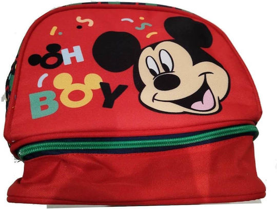 Gim Disney Mickey Oh Boy School Insulated Shoulder Lunch Bag 4.5lt Red Mickey 20 x 15 x 21cm