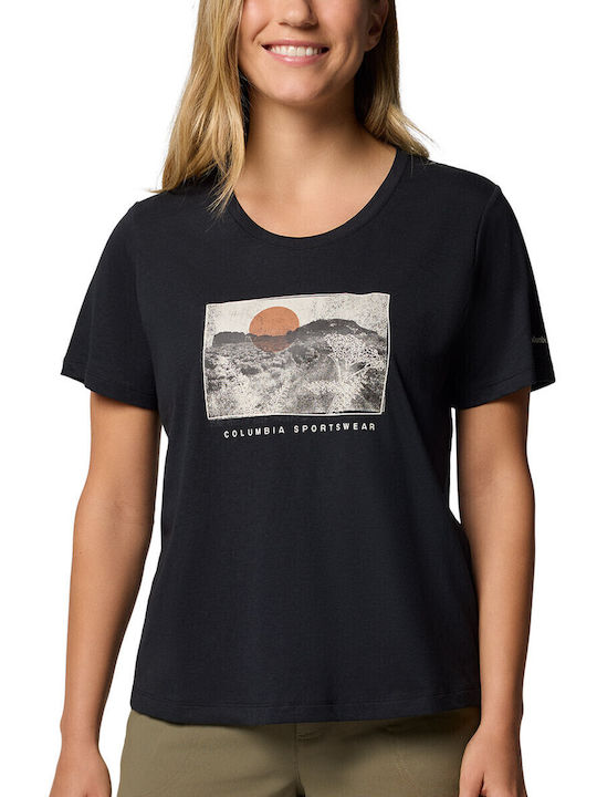 Ruby Springs Graphic Scoop Γυναικείο T-shirt Μαύρο
