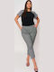 Damen Bluse Kurzärmelig Black and White