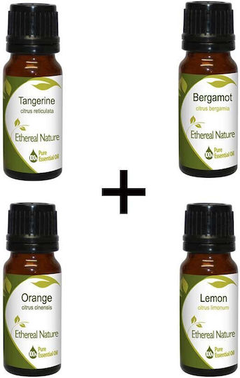 Citrus Fever Κιτρώδη Αιθέρια Έλαια Μανταρίνι Κόκκινο 10ml + Περγαμόντο 10ml + Πορτοκάλι 10ml + Λεμόνι 10ml Nature & Body