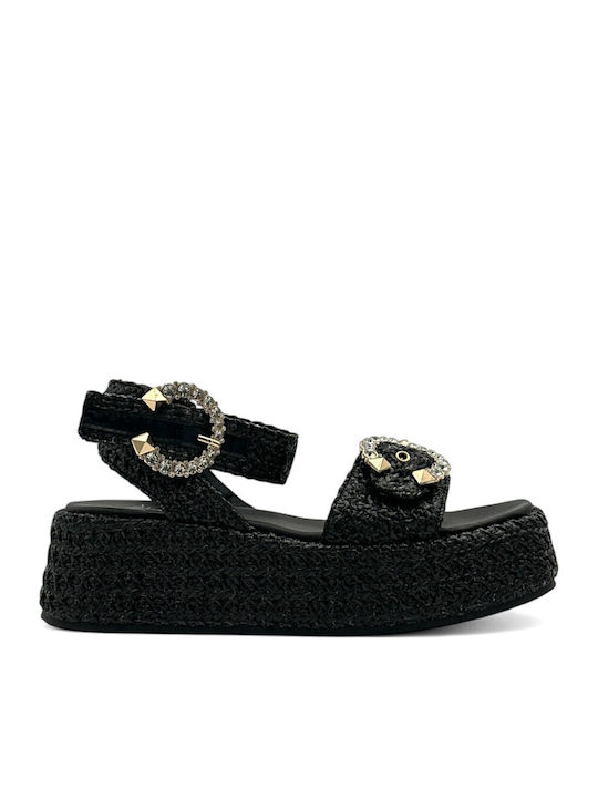 Mariella Fabiani Leather Sandals Black
