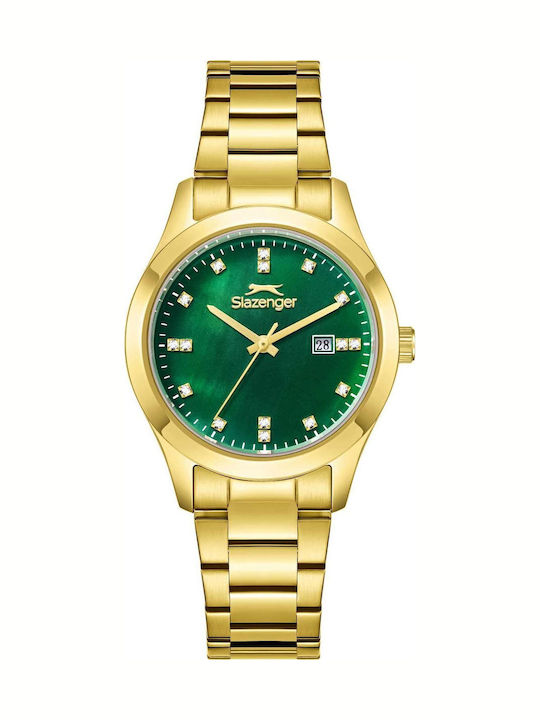 Slazenger Women's Watch with Gold Metal Bracelet