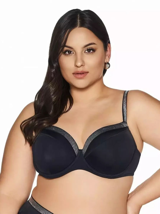 Bikini Σουτιέν με Ενίσχυση Μαύρο